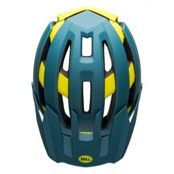 Kask mtb BELL SUPER AIR MIPS SPHERICAL matte gloss blue hi-viz