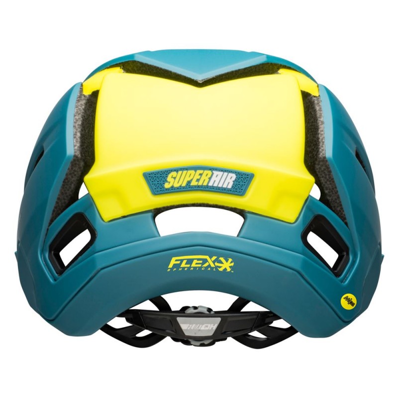 Kask mtb BELL SUPER AIR MIPS SPHERICAL matte gloss blue hi-viz