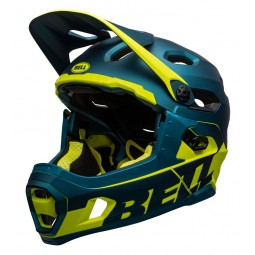 Kask full face BELL SUPER DH MIPS SPHERICAL matte gloss blue hi-viz