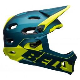 Kask full face BELL SUPER DH MIPS SPHERICAL matte gloss blue hi-viz