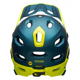 Kask full face BELL SUPER DH MIPS SPHERICAL matte gloss blue hi-viz