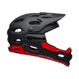 Kask full face BELL SUPER 3R MIPS virago matte black white crimson (NEW)
