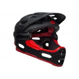 Kask full face BELL SUPER 3R MIPS virago matte black white crimson (NEW)