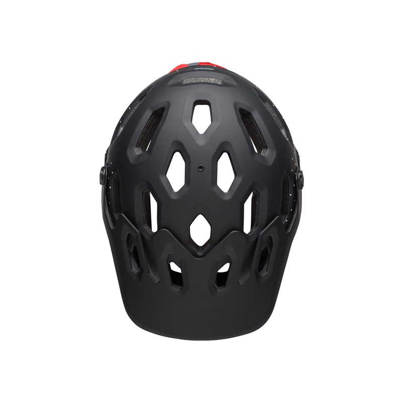 Kask full face BELL SUPER 3R MIPS virago matte black white crimson (NEW)