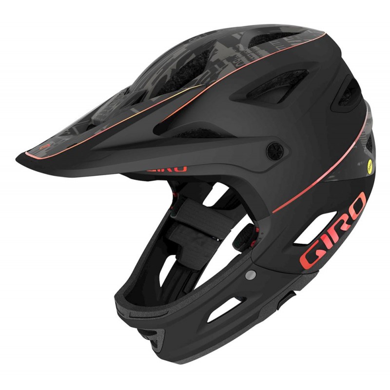 Kask full face GIRO SWITCHBLADE MIPS matte black hypnotic