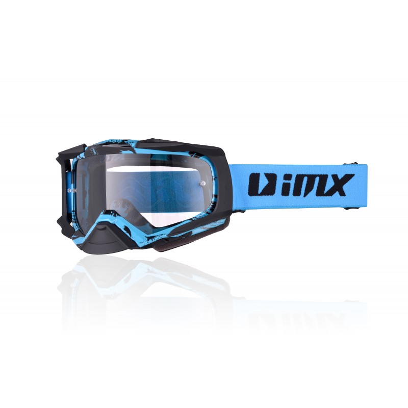 Gogle iMX Racing Dust Graphic Blue/Black Matt z Szybą Dark Smoke + Clear (2 szyby w zestawie)