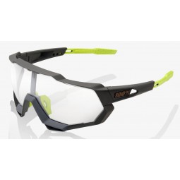Okulary 100% SPEEDTRAP Soft Tact Cool Grey - Photochromic Lens (Szkła Fotochromatyczne, przepuszczalność światła 16-76%) (NEW)
