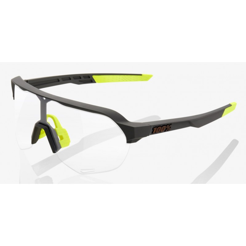 Okulary 100% S2 Soft Tact Cool Grey - Photochromic Lens (Szkła Fotochromatyczne, przepuszczalność światła 16-77%) (NEW)