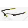 Okulary 100% SPORTCOUPE Soft Tact Cool Grey - Photochromic Lens (Szkła Czarne Fotochromatyczne, przepuszczalność światła 16-77%)