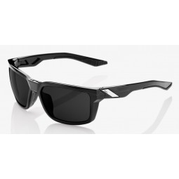 Okulary 100% DAZE Polished Black - Grey PEAKPOLAR Lens (Szkła Polaryzacyjne Szare, przepuszczalność światła 17%) (NEW)