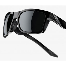 Okulary 100% DAZE Polished Black - Grey PEAKPOLAR Lens (Szkła Polaryzacyjne Szare, przepuszczalność światła 17%) (NEW)