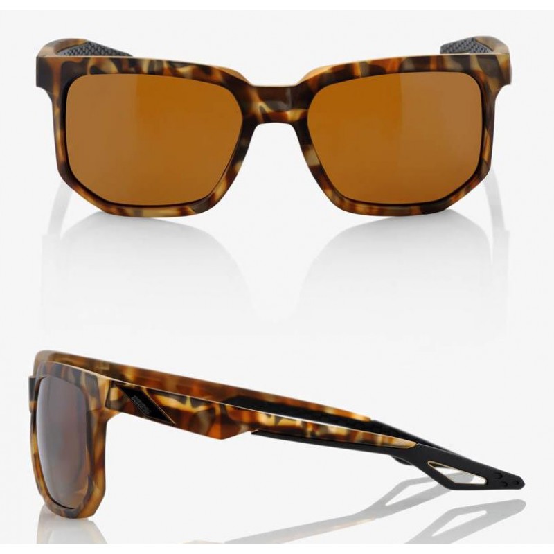 Okulary 100% CENTRIC Soft Tact Havana - Bronze PEAKPOLAR Lens (Szkła Polaryzacyjne Brązowe, przepuszczalność światła 17%) (NEW)