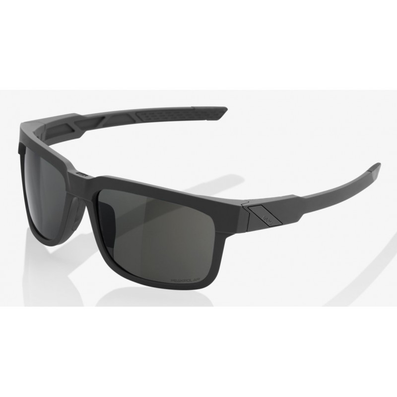 Okulary 100% TYPE-S Soft Tact Slate - Grey PEAKPOLAR Lens (Szkła Polaryzacyjne Szare, przepuszczalność światła 17%) (NEW)