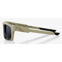 Okulary 100% TYPE-S Soft Tact Quicksand - Grey PEAKPOLAR Lens (Szkła Polaryzacyjne Szare, przepuszczalność światła 17%)