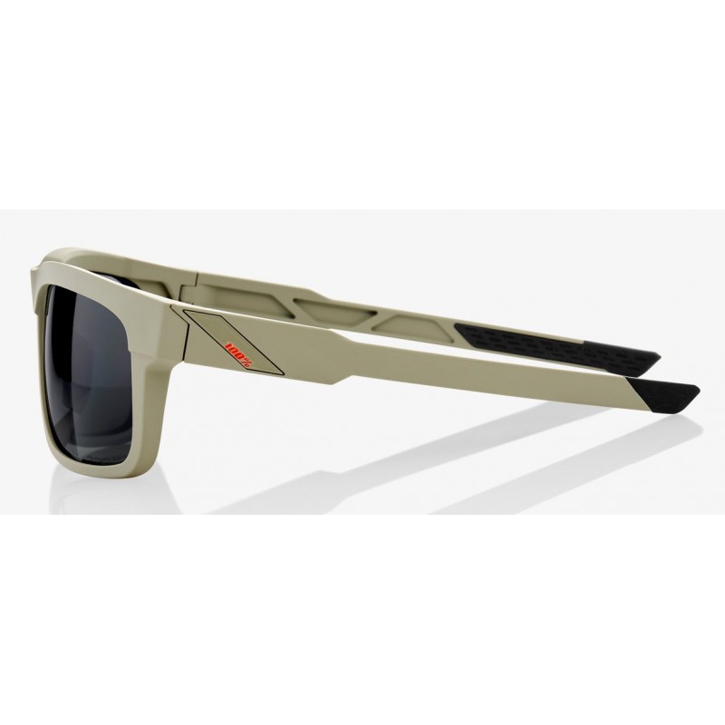 Okulary 100% TYPE-S Soft Tact Quicksand - Grey PEAKPOLAR Lens (Szkła Polaryzacyjne Szare, przepuszczalność światła 17%)