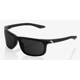 Okulary 100% HAKAN Soft Tact Black - Grey PEAKPOLAR Lens (Szkła Polaryzacyjne Szare, przepuszczalność światła 17%) (NEW)