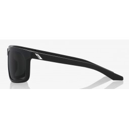 Okulary 100% HAKAN Soft Tact Black - Grey PEAKPOLAR Lens (Szkła Polaryzacyjne Szare, przepuszczalność światła 17%) (NEW)