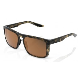 Okulary 100% RENSHAW Soft Tact Havana - Bronze PEAKPOLAR Lens (Szkła Polaryzacyjne Brązowe, przepuszczalność światła 17%) (NEW)