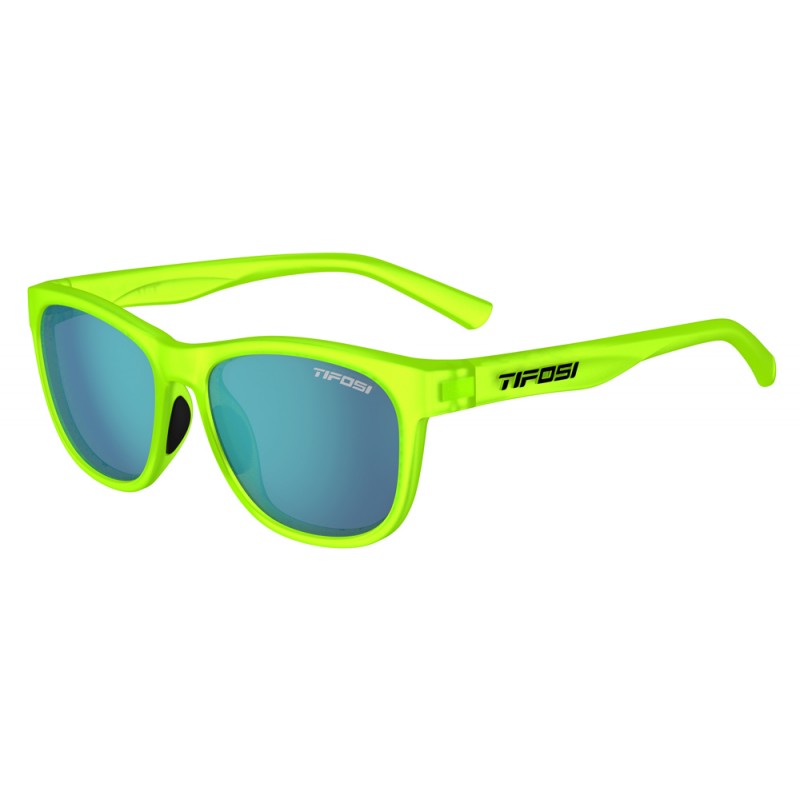 Okulary TIFOSI SWANK Satin Electric Green (1 szkło Smoke Bright Blue 11,2% transmisja światła) (NEW)