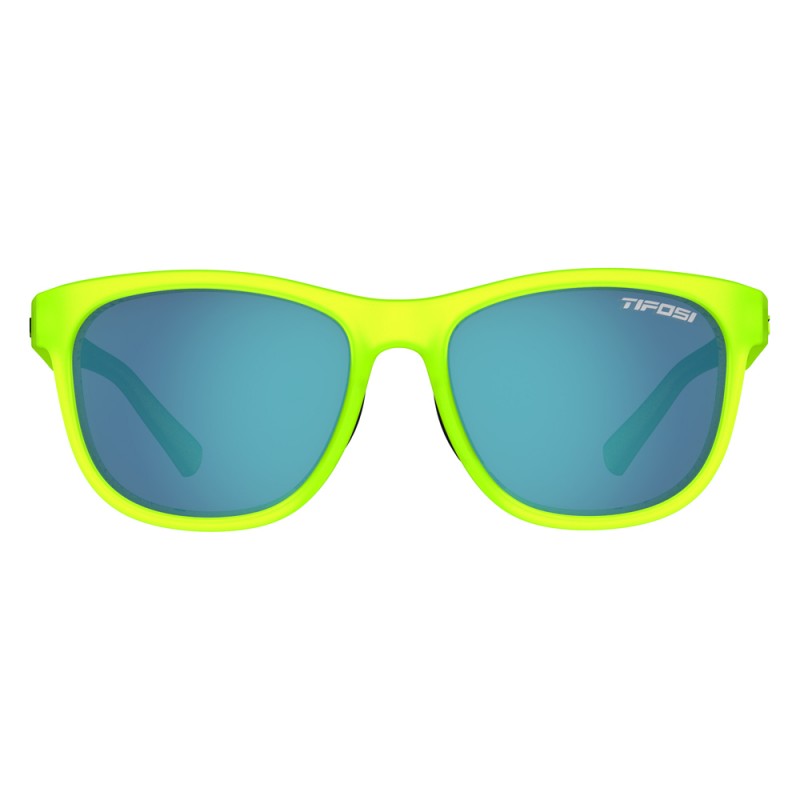 Okulary TIFOSI SWANK Satin Electric Green (1 szkło Smoke Bright Blue 11,2% transmisja światła) (NEW)