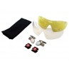 Okulary LAZER MAGNETO Crystal Red (Smoke-Black Red REVO, Yellow-Blue Mirror, Clear)