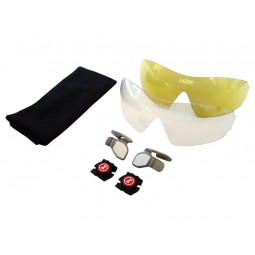 Okulary LAZER MAGNETO Gloss White (Smoke Gradient, Yellow-Blue Mirror, Clear)