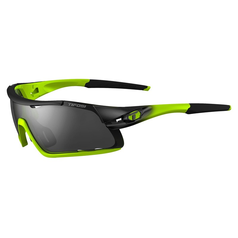 Okulary TIFOSI DAVOS race neon (3szkła 15,4% Smoke, 41,4% AC Red, 95,6% Clear) (NEW)