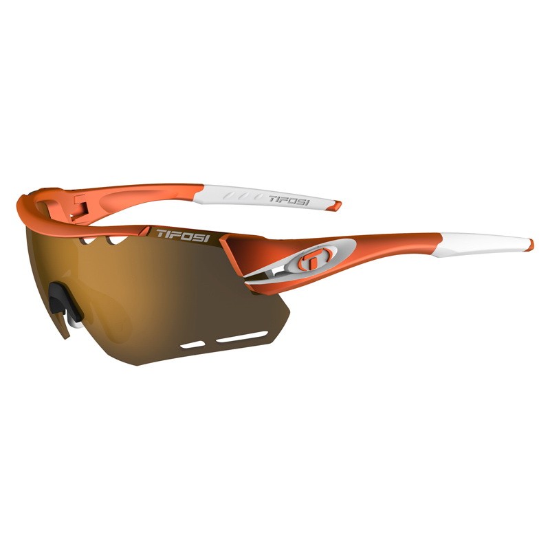 Okulary TIFOSI ALLIANT matte orange (3szkła Brown 17,1% transmisja światła, AC Red, Clear) (DWZ)