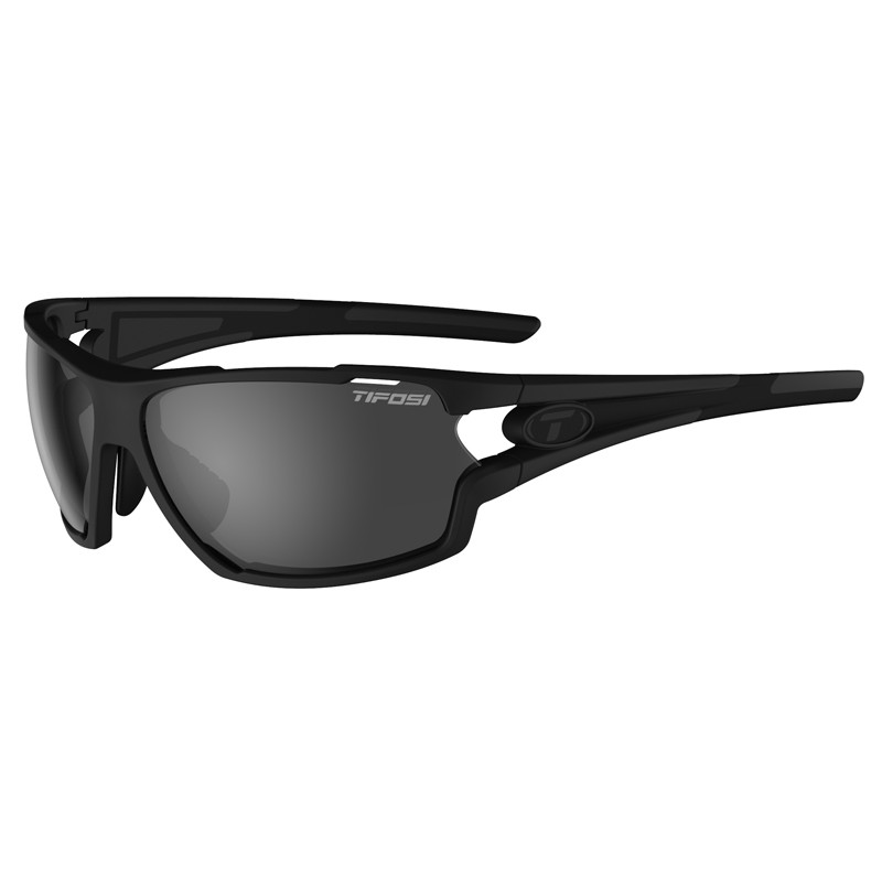 Okulary TIFOSI AMOK matte black (3szkła 15,4% Smoke, 41,4% AC Red, 95,6% Clear) (NEW)