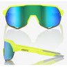 Okulary 100% S2 Matte Fluorescent Yellow - Green Multilayer Mirror Lens (Szkła Zielone Lustrzane Wielowarstwowe, przepuszczalnoś