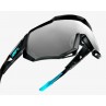 Okulary 100% SPEEDTRAP Polished Black Graphic - Black Mirror Lens (Szkła Czarne Lustrzane, przepuszczalność światła 11% + Szkła 