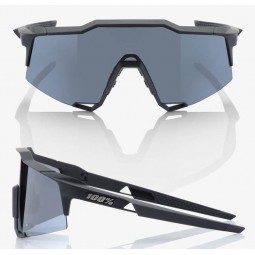 Okulary 100% SPEEDCRAFT Soft Tact Black - Smoke Lens (Szkła Czarne Smoke, przepuszczalność światła 12% + Szkła Przeźroczyste, pr