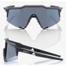 Okulary 100% SPEEDCRAFT Soft Tact Black - Smoke Lens (Szkła Czarne Smoke, przepuszczalność światła 12% + Szkła Przeźroczyste, pr