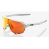 Okulary 100% S2 Soft Tact Off White - HiPER Red Multilayer Mirror Lens (Szkła Czerwone Lustrzane Wielowarstwowe, przepuszczalnoś