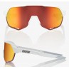 Okulary 100% S2 Soft Tact Off White - HiPER Red Multilayer Mirror Lens (Szkła Czerwone Lustrzane Wielowarstwowe, przepuszczalnoś