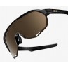Okulary 100% S2 Matte Black - Soft Gold Lens (Szkła Złote, przepuszczalność światła 10% + Szkła Przeźroczyste, przepuszczalność 