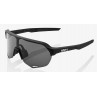 Okulary 100% S2 Soft Tact Black - Smoke Lens (Szkła Czarne Smoke, przepuszczalność światła 12% + Szkła Przeźroczyste, przepuszcz