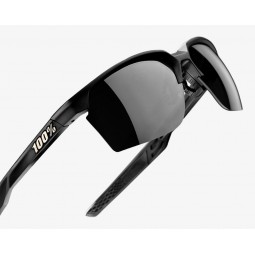 Okulary 100% SPORTCOUPE Soft Tact Black - Smoke Lens (Szkła Czarne Smoke, przepuszczalność światła 12% + Szkła Przeźroczyste, pr