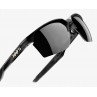 Okulary 100% SPORTCOUPE Soft Tact Black - Smoke Lens (Szkła Czarne Smoke, przepuszczalność światła 12% + Szkła Przeźroczyste, pr