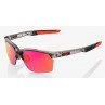 Okulary 100% SPORTCOUPE Polished Translucent Crystal Smoke - Purple Multilayer Mirror Lens (Szkła Fioletowe Lustrzane Wielowarst