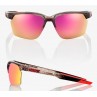 Okulary 100% SPORTCOUPE Polished Translucent Crystal Smoke - Purple Multilayer Mirror Lens (Szkła Fioletowe Lustrzane Wielowarst