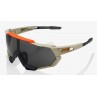 Okulary 100% SPEEDTRAP Soft Tact Quicksand - Smoke Lens (Szkła Smoke, przepuszczalność światła 12% + Szkła Przeźroczyste, przepu