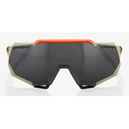 Okulary 100% SPEEDTRAP Soft Tact Quicksand - Smoke Lens (Szkła Smoke, przepuszczalność światła 12% + Szkła Przeźroczyste, przepu