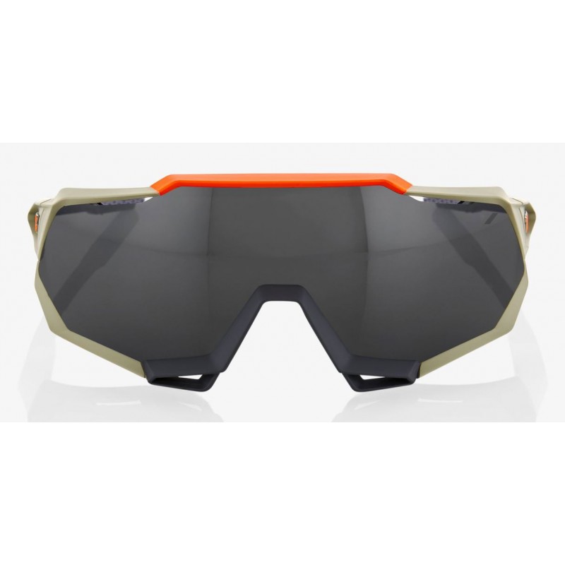 Okulary 100% SPEEDTRAP Soft Tact Quicksand - Smoke Lens (Szkła Smoke, przepuszczalność światła 12% + Szkła Przeźroczyste, przepu