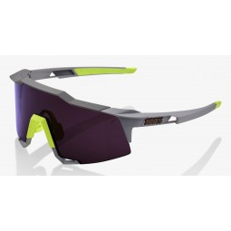 Okulary 100% SPEEDCRAFT Soft Tact Midnight Mauve - Dark Purple Lens (Szkła Fioletowe, przepuszczalność światła 12% + Szkła Przeź