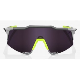 Okulary 100% SPEEDCRAFT Soft Tact Midnight Mauve - Dark Purple Lens (Szkła Fioletowe, przepuszczalność światła 12% + Szkła Przeź