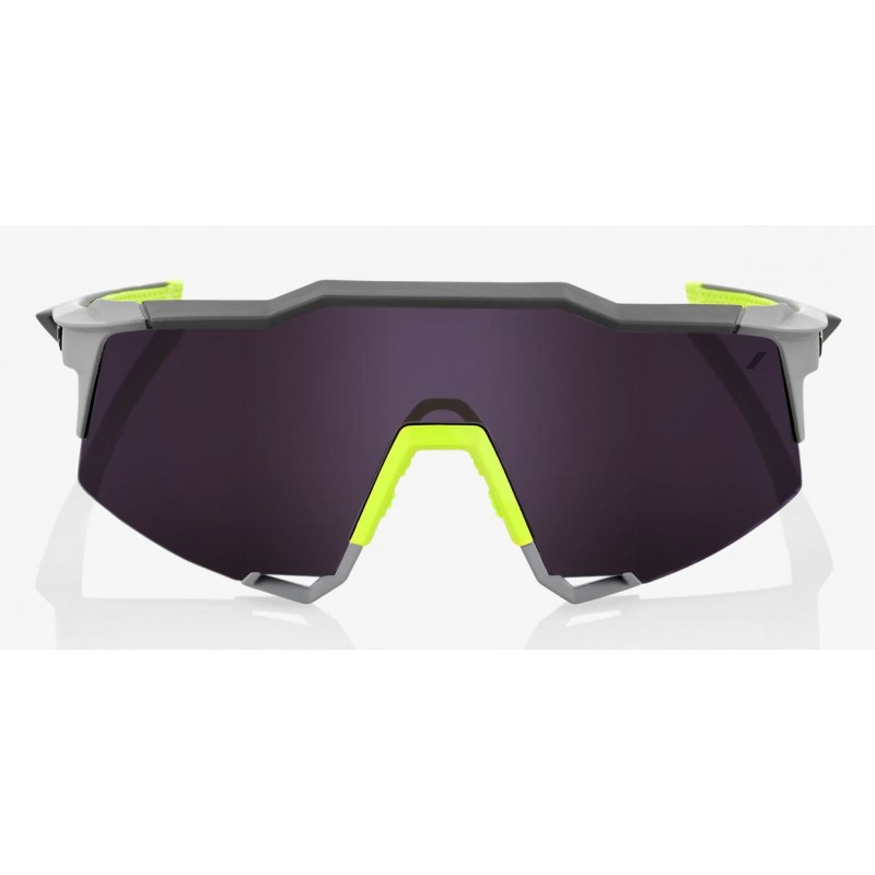 Okulary 100% SPEEDCRAFT Soft Tact Midnight Mauve - Dark Purple Lens (Szkła Fioletowe, przepuszczalność światła 12% + Szkła Przeź
