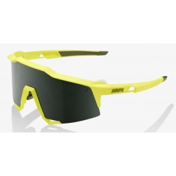 Okulary 100% SPEEDCRAFT Soft Tact Banana - Grey Green Lens (Szkła Szaro Zielone, przepuszczalność światła 12% + Szkła Przeźroczy