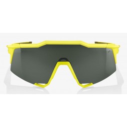 Okulary 100% SPEEDCRAFT Soft Tact Banana - Grey Green Lens (Szkła Szaro Zielone, przepuszczalność światła 12% + Szkła Przeźroczy