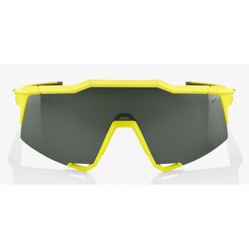 Okulary 100% SPEEDCRAFT Soft Tact Banana - Grey Green Lens (Szkła Szaro Zielone, przepuszczalność światła 12% + Szkła Przeźroczy